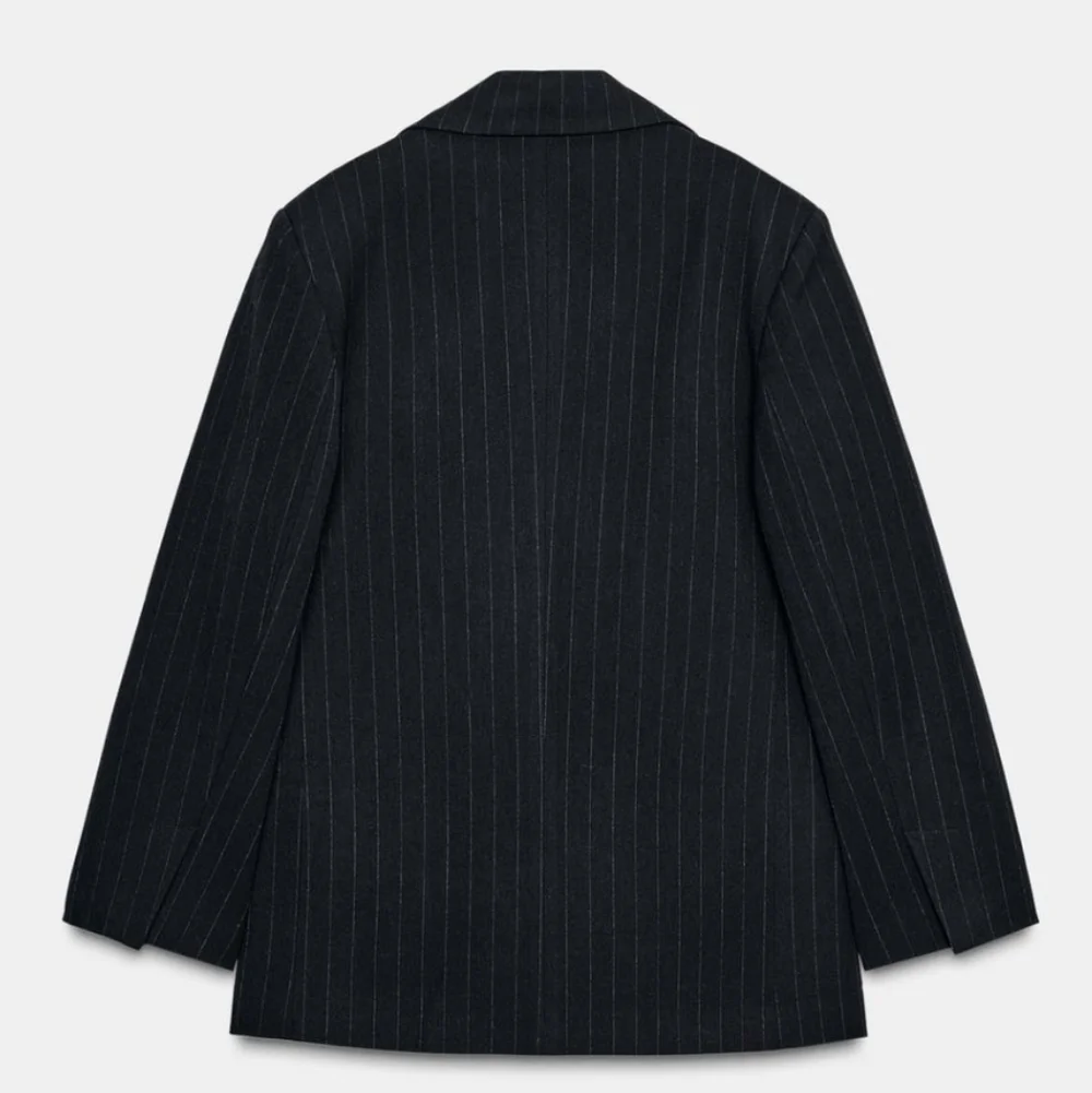 ZARA PINSTRIPE OVERSIZED BLAZER WITH POCKETS SIZE M - Picture 14 of 14